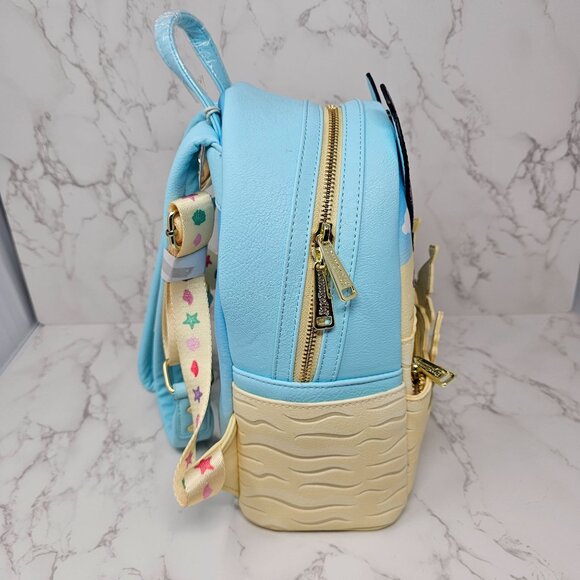 NWT Disney Loungefly LILO STITCH SCRUMP Beach Sand Castle Backpack - Picture 7 of 8